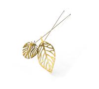 KLONG Decoración Brass leaves. set de 2 Wood
