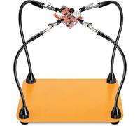 KLSKKJ Estación magnética de soldadura de manos auxiliares, herramienta de soldadura de tercera mano, 4 brazos flexibles, soporte de soldadura, mano de ayuda para reparación electrónica, soldadura,