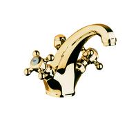 Kludi 1926 grifo para lavabo de pie oro 510104520