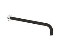 Kludi A-Qa - Brazo de ducha 40 cm, negro mate 6651487-00