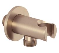 Kludi A-Qa - Codo de ducha con soporte, bronce cepillado 65567N1-00