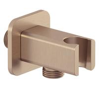 Kludi A-Qa - Codo de ducha con soporte, bronce cepillado 65568N1-00