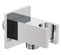 Kludi A-Qa - Codo de ducha con soporte, cromo 6556905-00