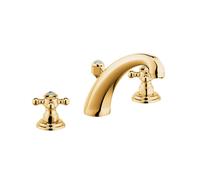Kludi Adlon - Grifo de lavabo, 3 orificios, con desagüe, oro 510434520