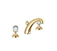 Kludi Adlon - Grifo de lavabo, con desagüe, montaje de 3 orificios, oro 5104345G4