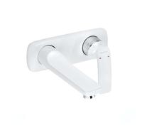 Kludi Balance - Grifo monomando empotrado de 2 orificios para lavabo, blanco/cromo 522469175