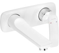 Kludi Balance - Grifo monomando empotrado de 2 orificios para lavabo, blanco/cromo 522469175
