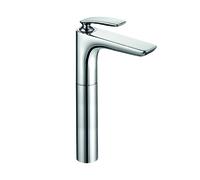 KLUDI BALANCE Mezclador monomando de lavabo, instalación monohilo, altura de caño 270 mm, 3,8 l/min, 522980575WR5, Color: cromado