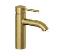 Kludi Bozz - Grifo de lavabo con desagüe Push-Open, oro cepillado 38288N076