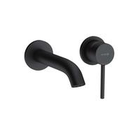 Kludi Bozz - Grifo empotrado de lavabo de 2 orificios, negro mate 382443976