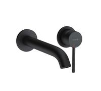Kludi Bozz - Grifo empotrado de lavabo de 2 orificios, negro mate 382453976