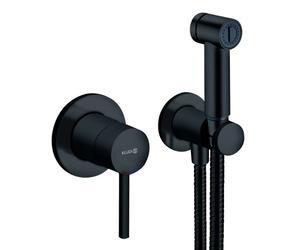 Kludi Bozz - Válvula empotrada con ducha de mano de bidé, negro mate 389983976