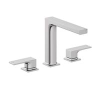 Kludi Decus - Grifo de lavabo con desagüe Push-Open, instalación de 3 orificios, cromo 543930575