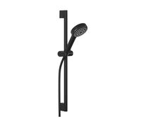 Kludi Dive - Conjunto de alcachofa de ducha, barra y manguera, 3 chorros, negro mate 6863039-00