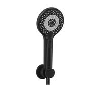 Kludi Dive - Conjunto de alcachofa de ducha, barra y manguera, 3 chorros, negro mate 6995039-00