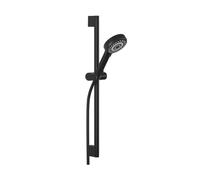 Kludi Dive - Conjunto de cabezal de ducha, barra y manguera, negro mate 6861039-00