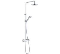 Kludi Dive - Conjunto de ducha con termostato, diámetro 20 cm, 3 chorros, cromo 6807905-00