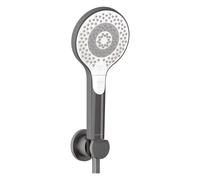 Kludi Dive - Conjunto de ducha, soporte y manguera, 3 chorros, Gunmetal pulido 69950N2-00