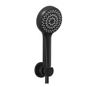 Kludi Dive - Conjunto de ducha, soporte y manguera, negro mate 6885039-00