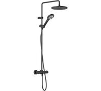 Kludi Dual Shower System conjunto de ducha a pared con termostato con rociador con efecto lluvia negro 6906739-81