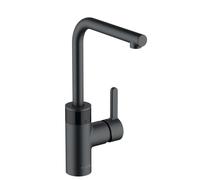 Kludi E-Go - Grifo electrónico para fregadero, alimentación por red, negro mate 422206675