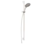 Kludi Freshline - Conjunto de cabezal de ducha 140, 3 chorros, barra y manguera, blanco 6794091-00