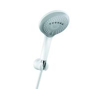 KLUDI FRESHLINE Set de ducha para bañera 3S, con 3 tipos de chorro, de pared, 6795091-00, Color: Blanco / Cromo