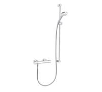 Kludi Conjunto de ducha Logo Shower Duo, termostato, barra mural 900 mm, cromo 6857805-00