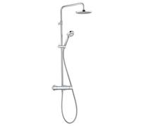 Kludi Logo - Conjunto de ducha Dual Shower System con termostato, 20 cm, cromo 6809205-00