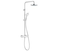 Kludi Logo - Conjunto de ducha Dual Shower System con termostato, 20 cm, cromo 6809505-00