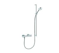Kludi Logo - Conjunto de ducha con termostato, barra 90 cm, cromo 6857805-00