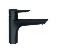 KLUDI MIX Mezclador monomando de fregadero, palanca cerrada, caño extraíble, 329433975, Color: negro mate