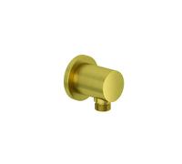 KLUDI NOVA FONTE Codo de conexión de manguera purista DN 15, 20543N0-15, Color: Oro cepillado