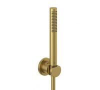 Kludi Nova Fonte - Conjunto de alcachofa de ducha, soporte y manguera, oro cepillado 20850N0-15