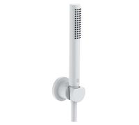 Kludi Nova Fonte - Conjunto de ducha, soporte y manguera, blanco mate 2085053-15