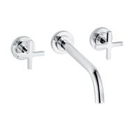 Kludi Nova Fonte - Grifo empotrado de lavabo de 3 orificios, cromo 201460520