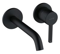 Kludi Nova Fonte - Grifo empotrado de lavabo, montaje de 2 orificios, negro mate 202443915