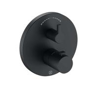 Kludi Nova Fonte - Grifo empotrado termostático para 2 aparatos, negro mate 208303915