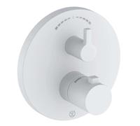 Kludi Nova Fonte - Grifo termostático empotrado para 2 dispositivos, blanco mate 208305315