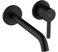 Kludi Nova Fonte - Grifo empotrado de lavabo, montaje de 2 orificios, negro mate 202453915