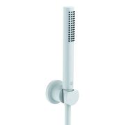 Kludi Nova Fonte - Conjunto de ducha, soporte y manguera, blanco mate 2085053-15