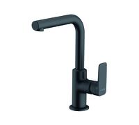 Kludi Pure&Style - Grifo de lavabo con caño giratorio, negro mate 400243975