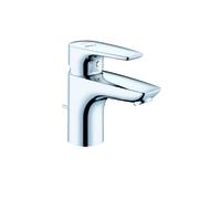 KLUDI PURE Mezclador monomando de lavabo, altura de caño 75 mm, con juego de desagüe, EcoPlus, cromo, 343880575WR4