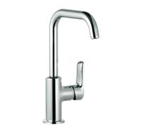 Kludi Pure&Solid - Grifo de lavabo con desagüe y caño giratorio, cromo 340250575