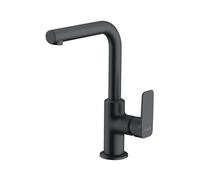 Kludi Pure&Style - Grifo de lavabo con caño giratorio, negro mate 400243975