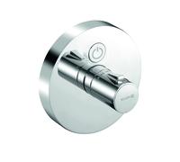 KLUDI PUSH grifo mezclador termostático empotrado, de un consumidor, pulsador para activación, cromo, 389020538