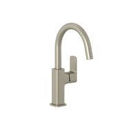 Kludi Renon - Grifo de lavabo con caño giratorio, níquel cepillado 42028N575