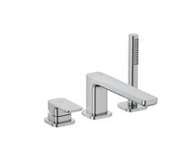 Kludi Renon - Grifo para el borde de bañera, 3 orificios, cromo 424480575