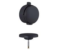 Kludi Rotexa - Juego superior para conjunto de desagüe y rebosadero de bañera con llenado, negro mate 7182639-00