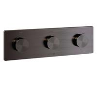 Kludi Tronic - Grifo termostático empotrado, para 2 consumidores, Gunmetal cepillado 38300N2-00